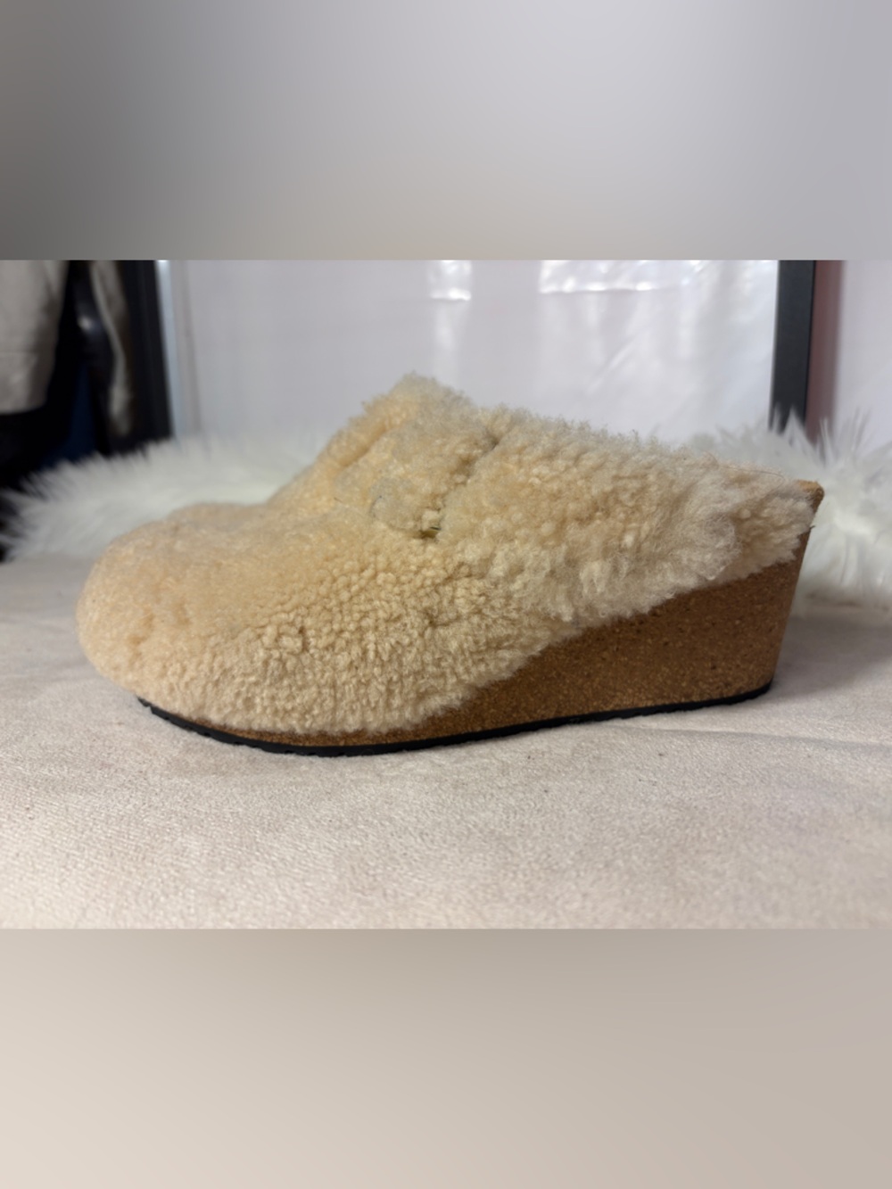 Papillio Women's Shearling Slip-On Clog - Cream